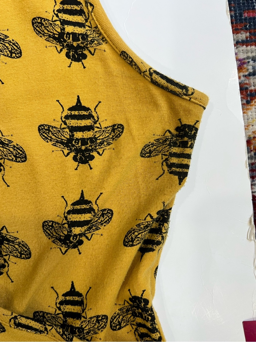 Effie's Heart Mustard Wrap Midi Dress with Bee Print - Picture 8 of 14
